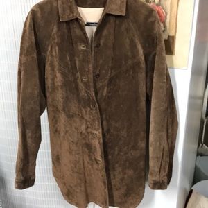 Brown suede ladies shirt